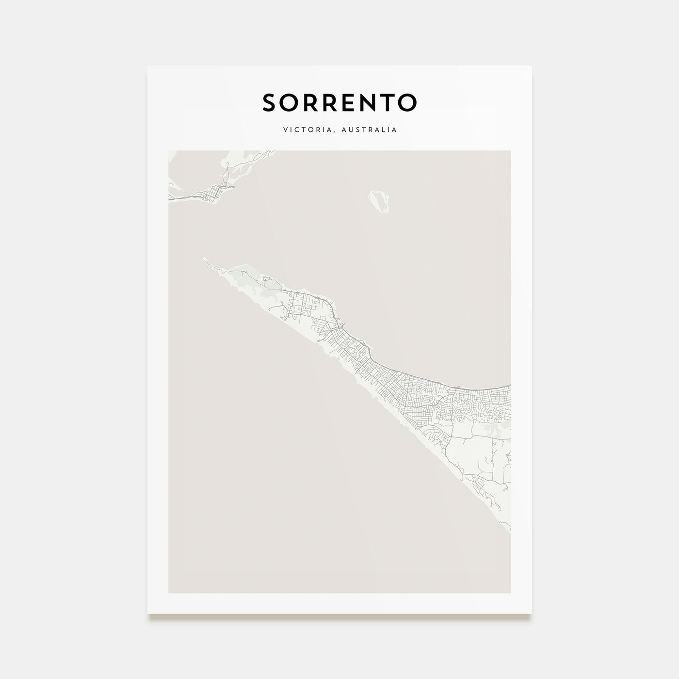 Sorrento, Australia Map Portrait Poster