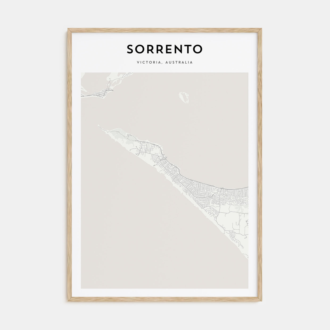 Sorrento, Australia Map Portrait Poster