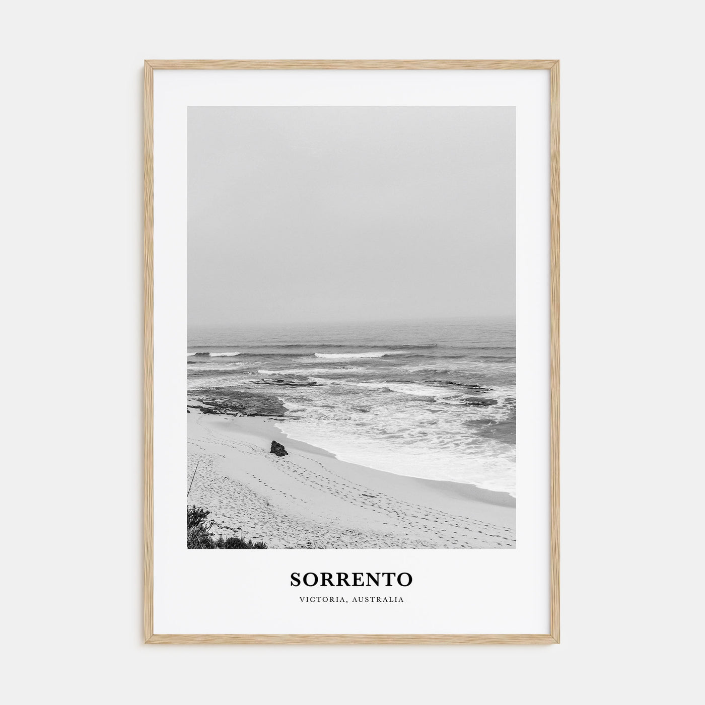 Sorrento, Australia Portrait B&W Poster
