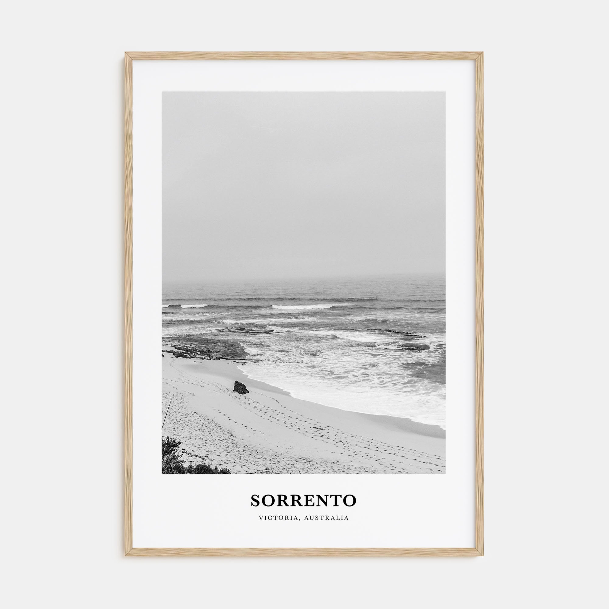 Sorrento, Australia Portrait B&W Poster