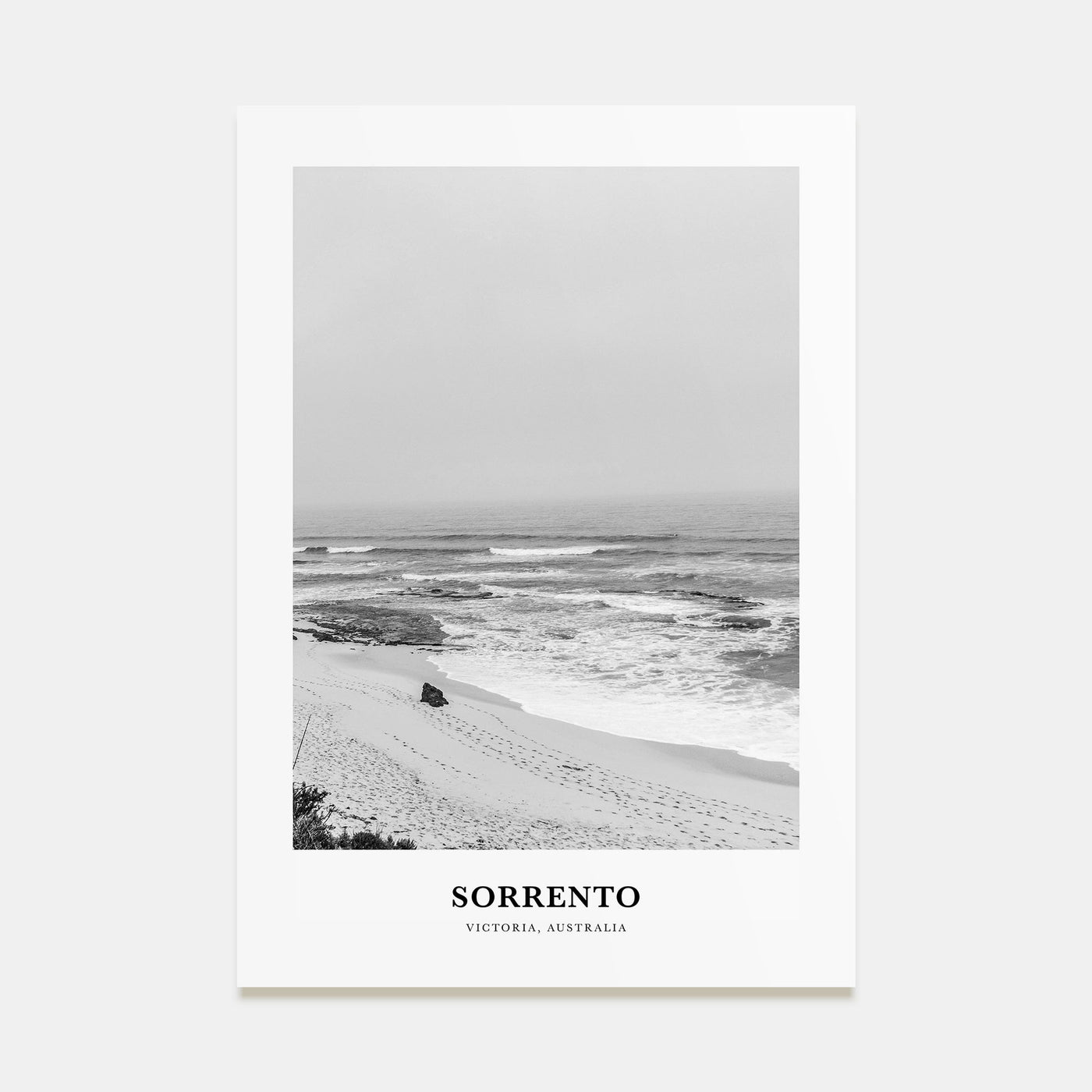 Sorrento, Australia Portrait B&W Poster
