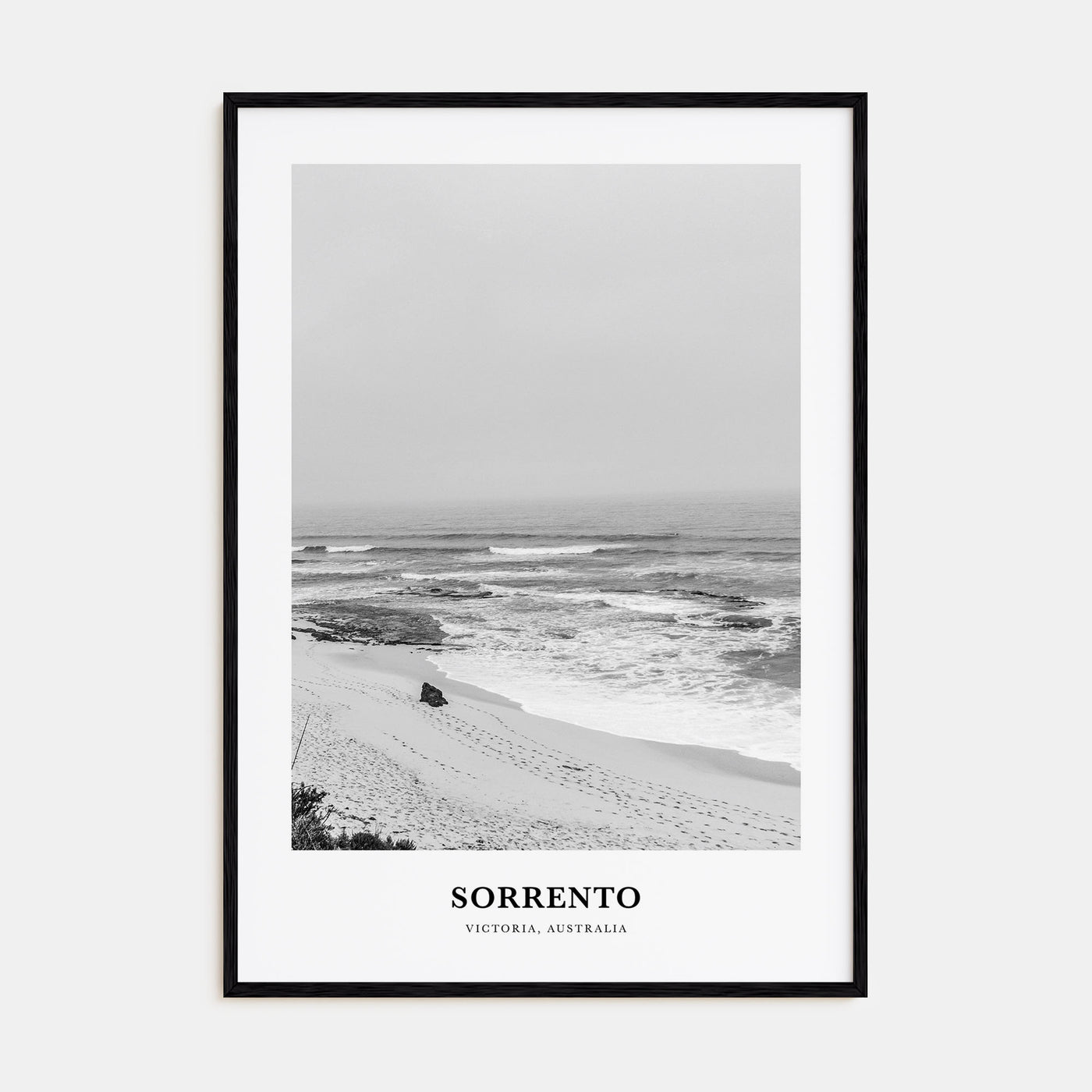 Sorrento, Australia Portrait B&W Poster