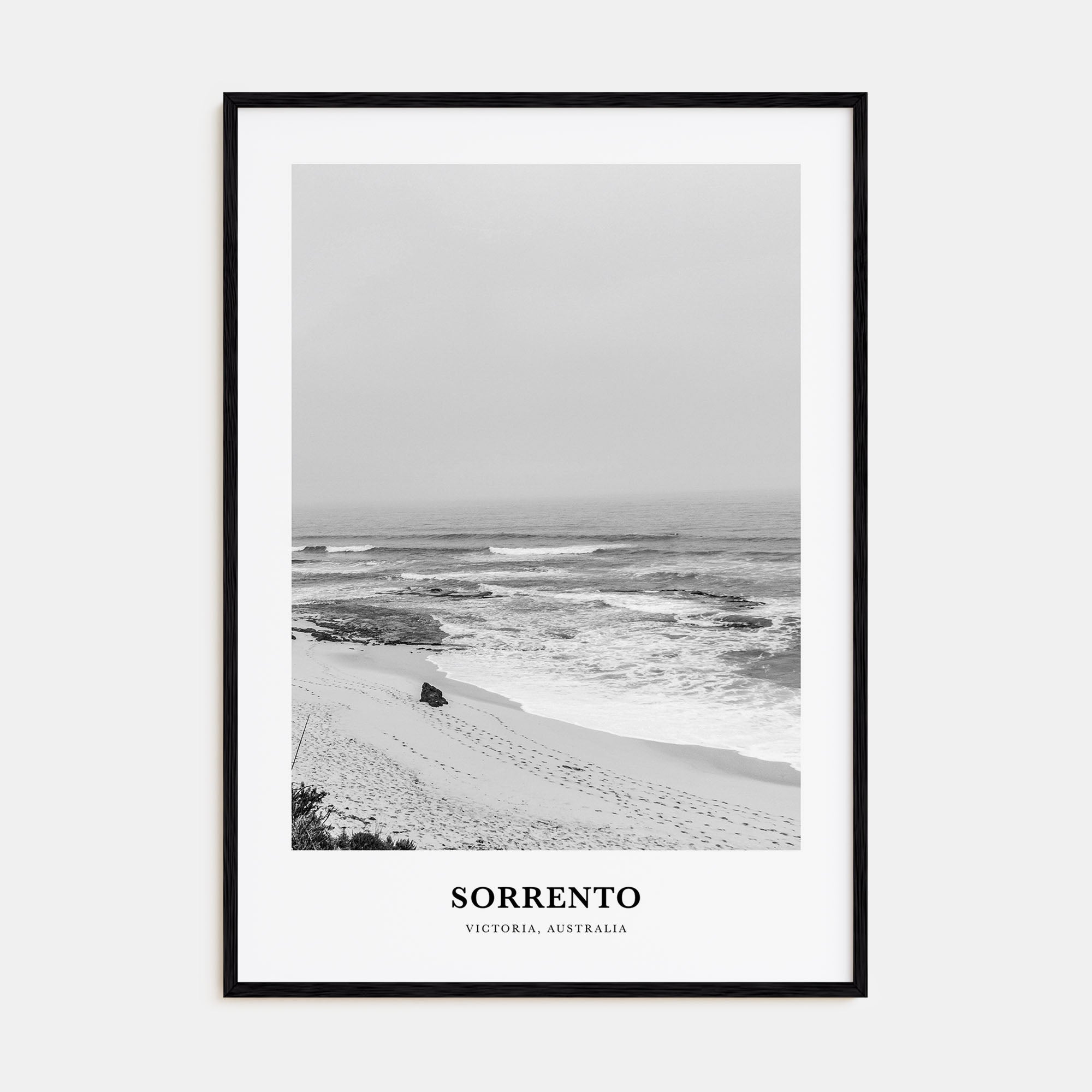 Sorrento, Australia Portrait B&W Poster
