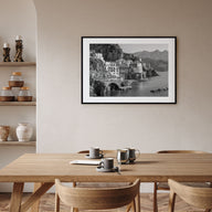 Sorrento, Italy Landscape B&W Poster