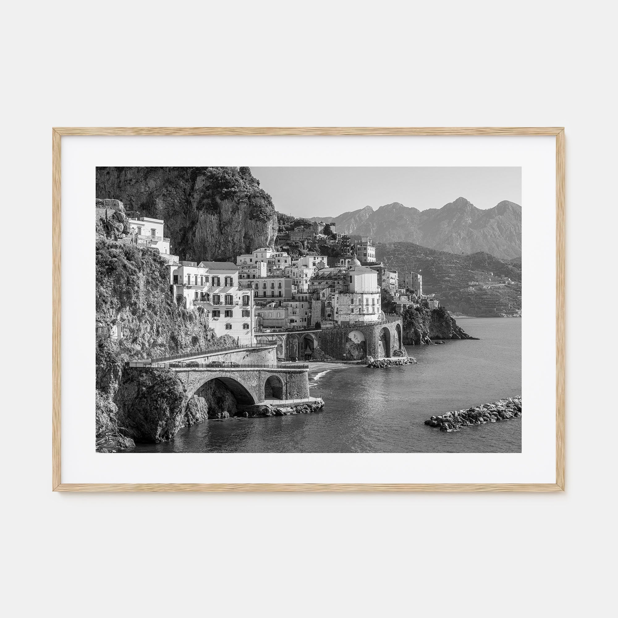 Sorrento, Italy Landscape B&W Poster