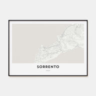 Sorrento, Italy Map Landscape Poster
