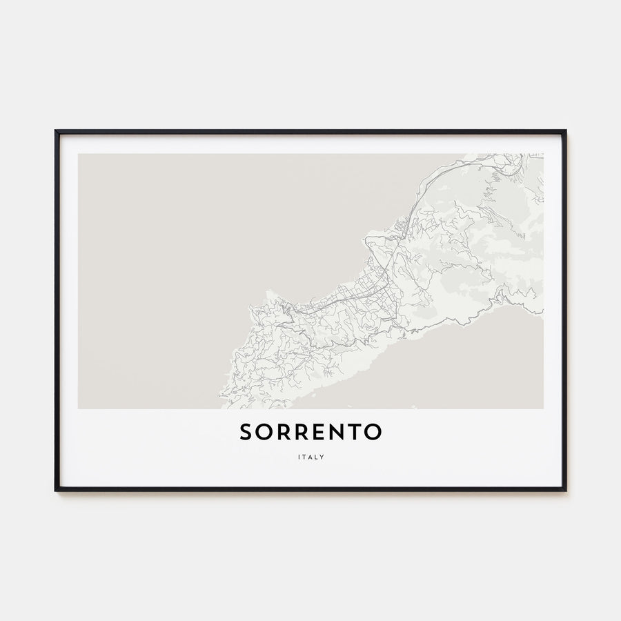 Sorrento, Italy Map Landscape Poster