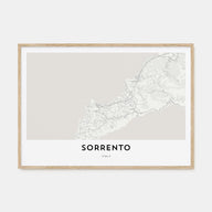 Sorrento, Italy Map Landscape Poster