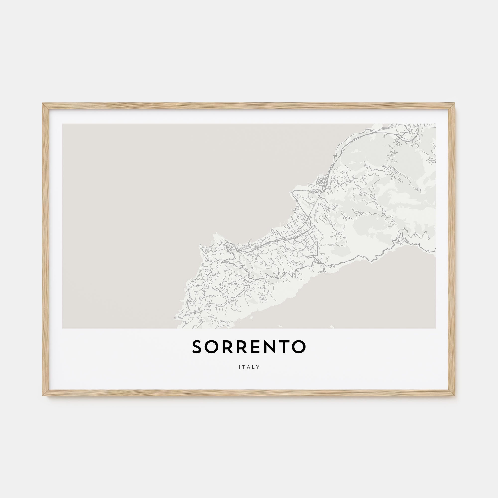 Sorrento, Italy Map Landscape Poster