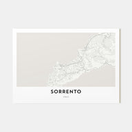 Sorrento, Italy Map Landscape Poster