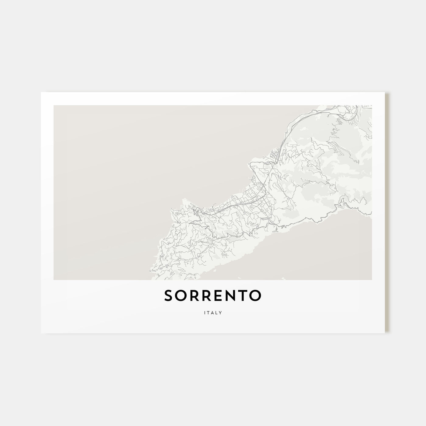 Sorrento, Italy Map Landscape Poster