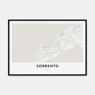 Sorrento, Italy Map Landscape Poster