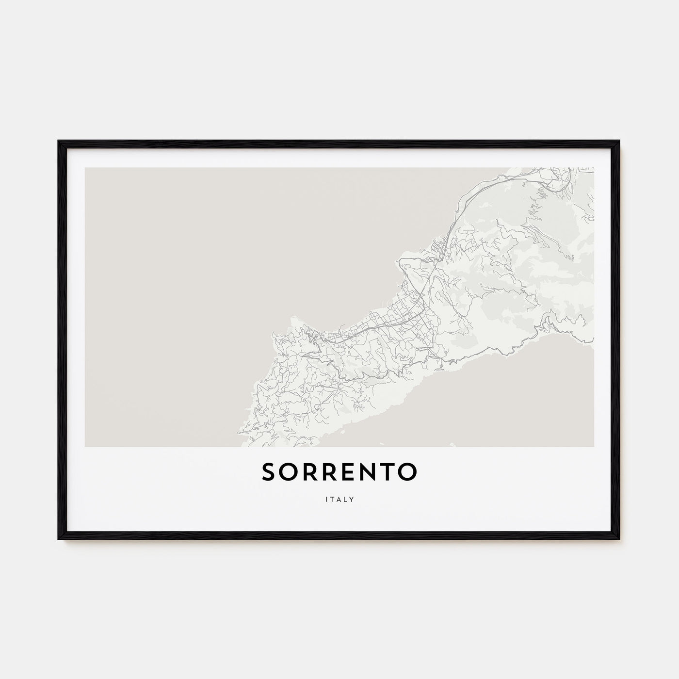 Sorrento, Italy Map Landscape Poster