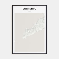 Sorrento, Italy Map Portrait Poster