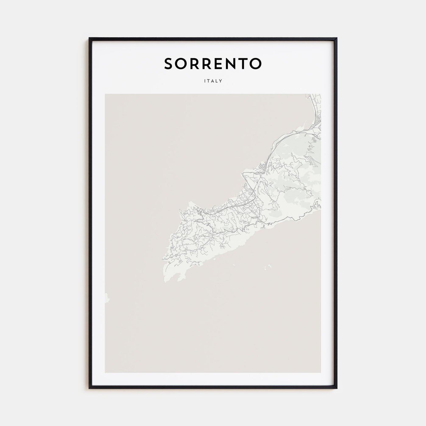 Sorrento, Italy Map Portrait Poster