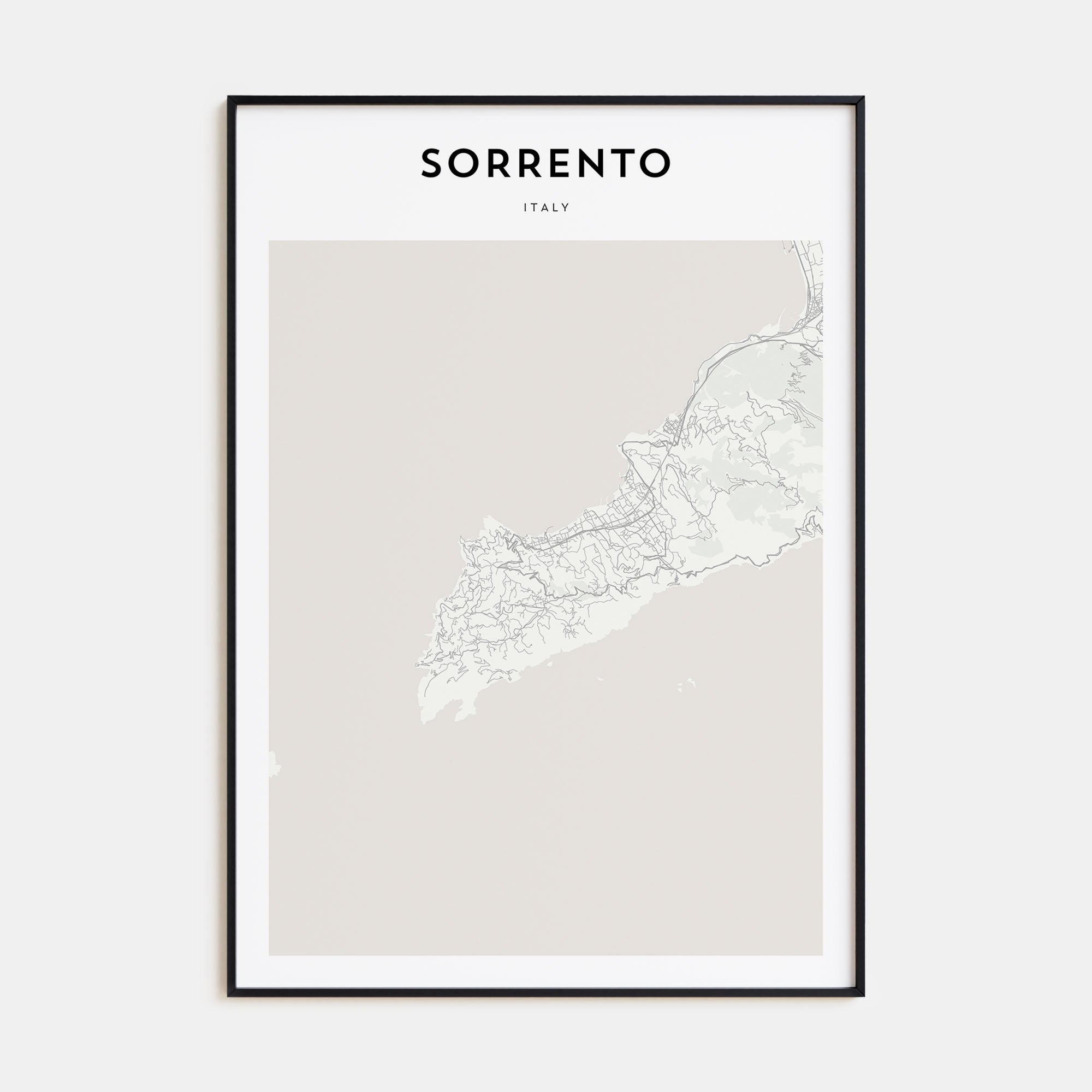 Sorrento, Italy Map Portrait Poster