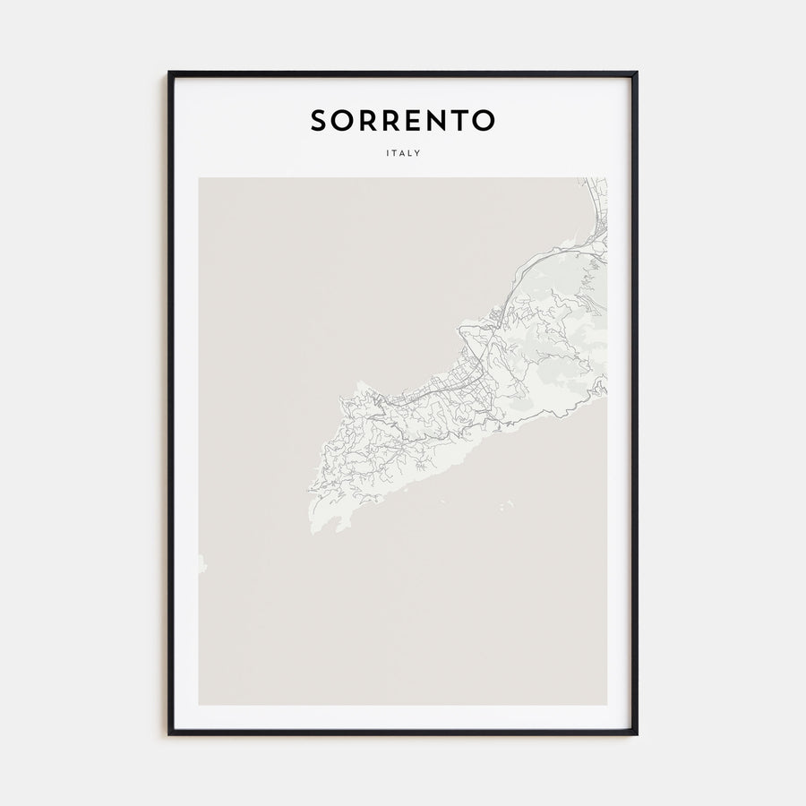Sorrento, Italy Map Portrait Poster