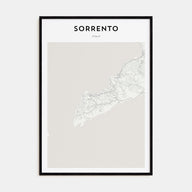 Sorrento, Italy Map Portrait Poster