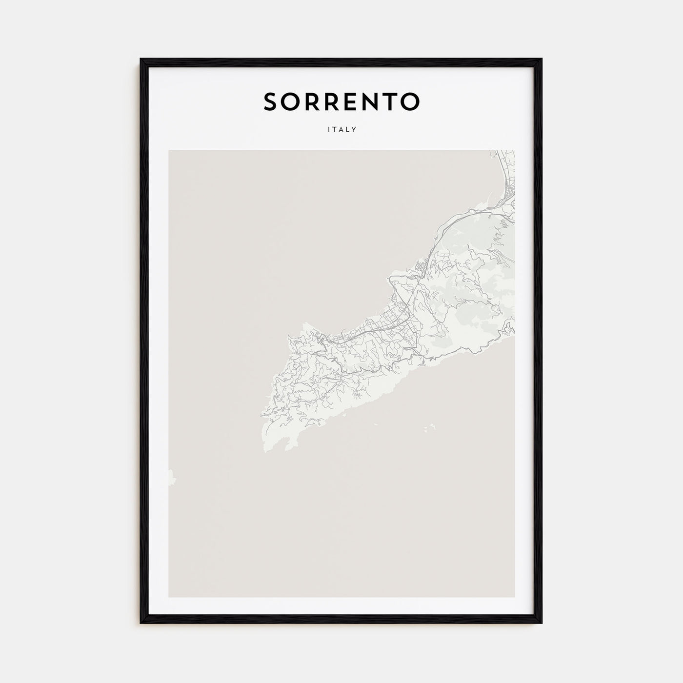 Sorrento, Italy Map Portrait Poster