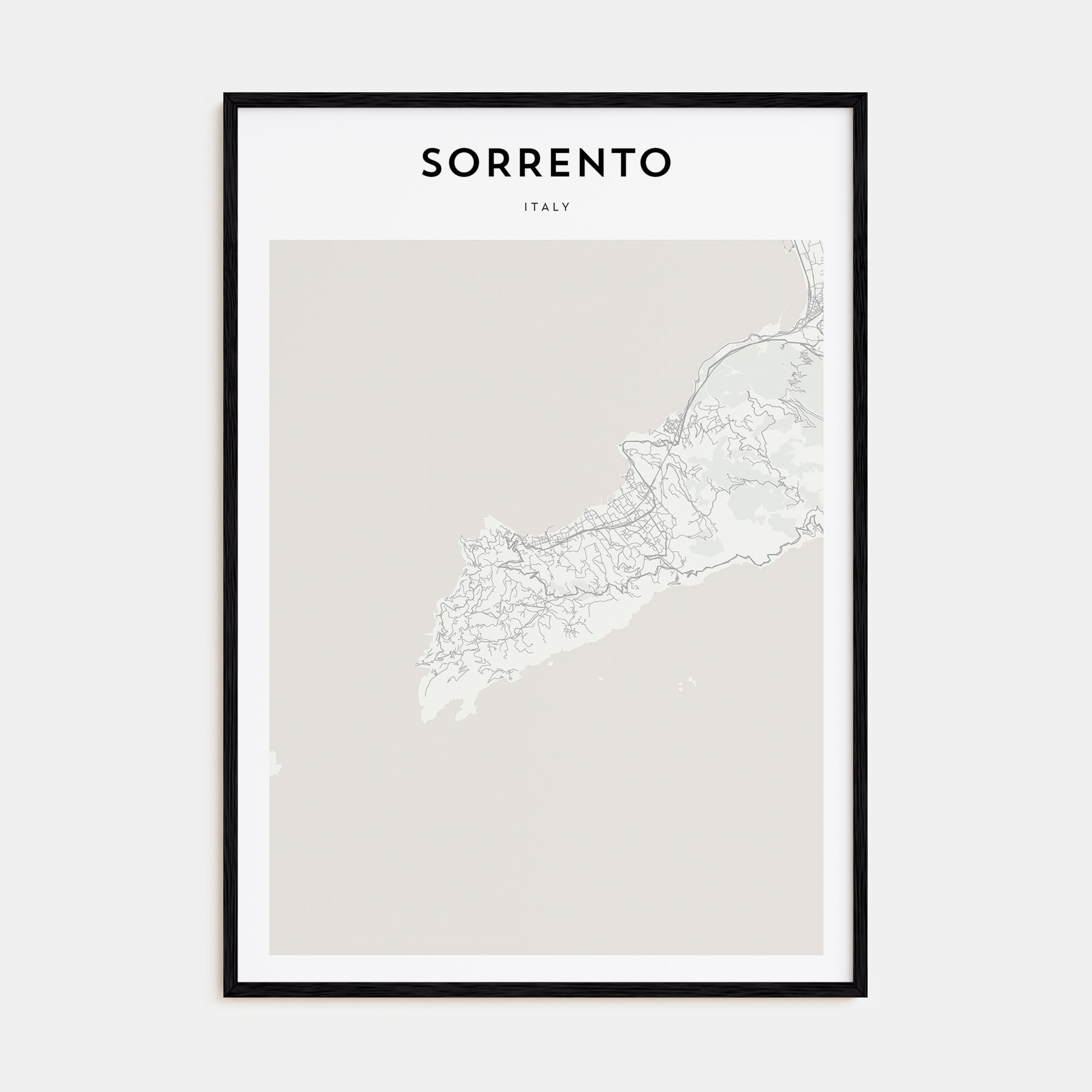 Sorrento, Italy Map Portrait Poster