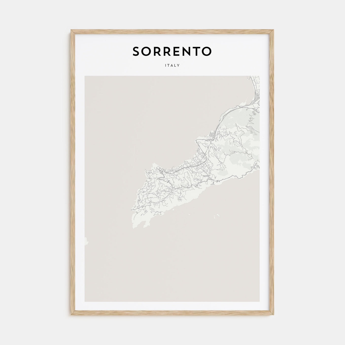 Sorrento, Italy Map Portrait Poster