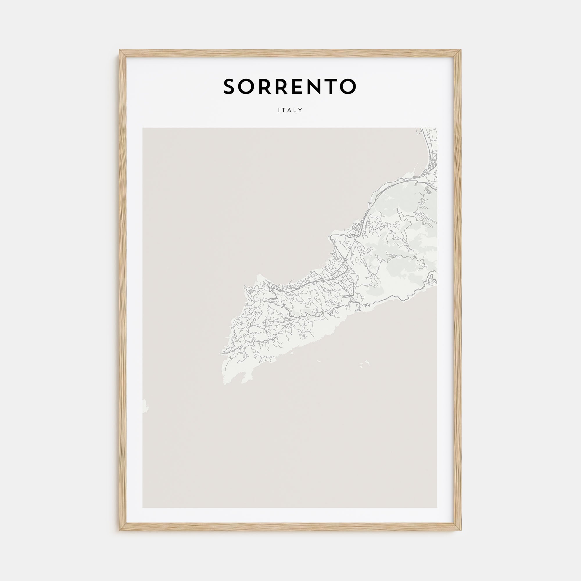 Sorrento, Italy Map Portrait Poster