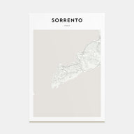 Sorrento, Italy Map Portrait Poster