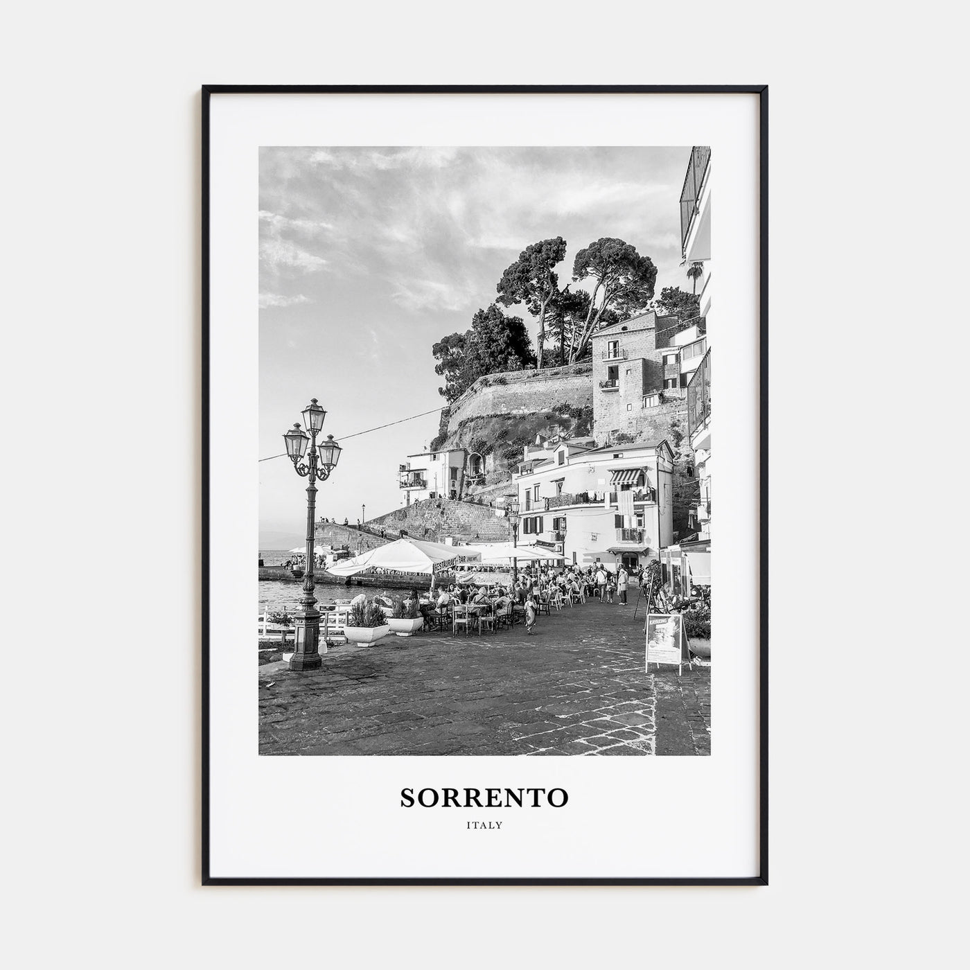 Sorrento, Italy Portrait B&W Poster