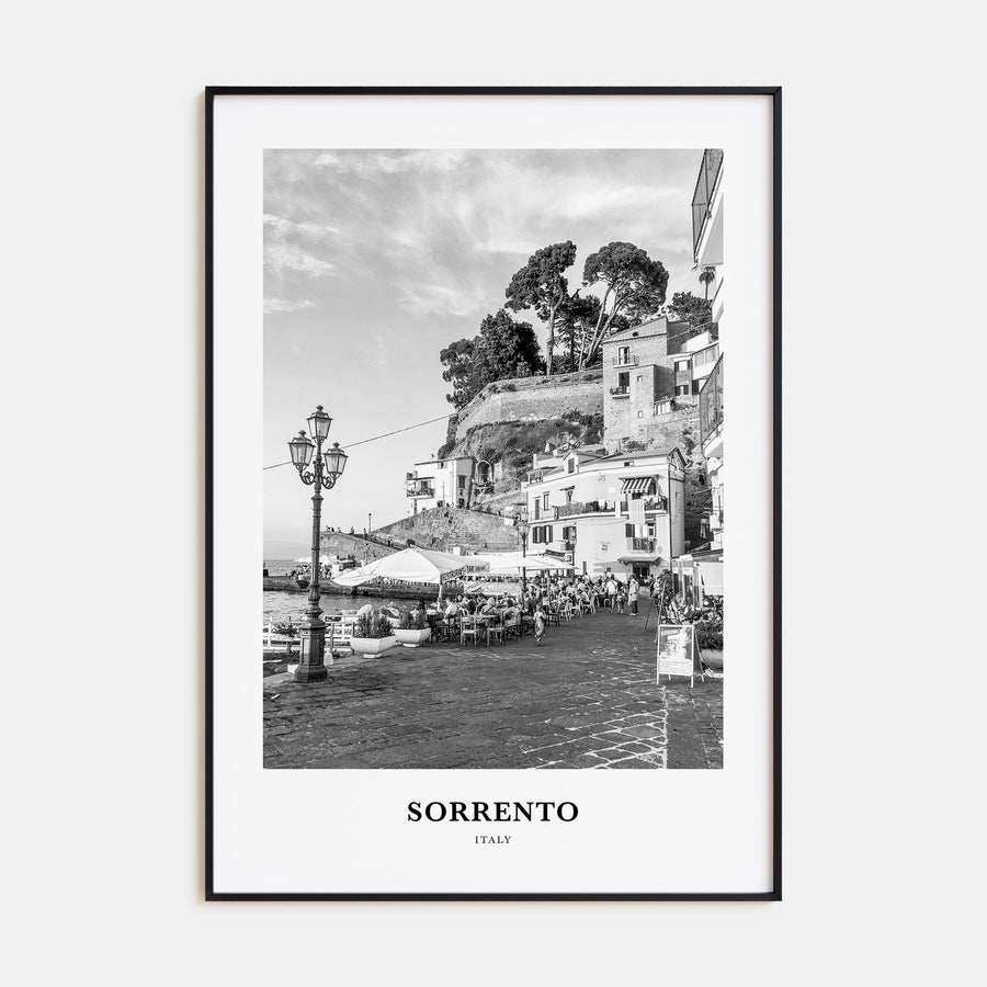 Sorrento, Italy Portrait B&W Poster