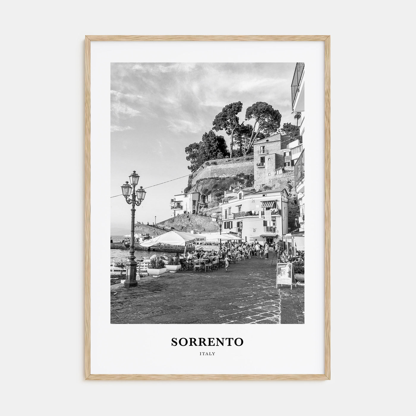 Sorrento, Italy Portrait B&W Poster