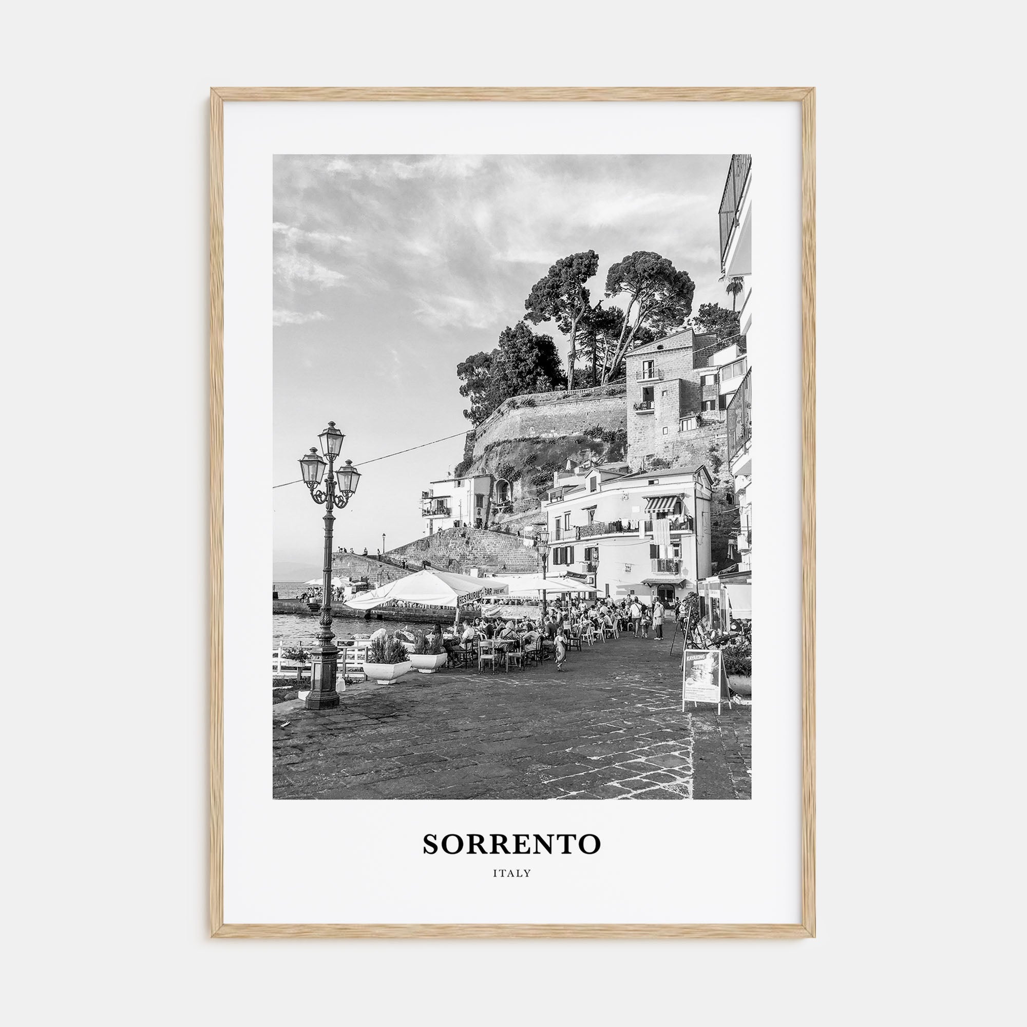 Sorrento, Italy Portrait B&W Poster