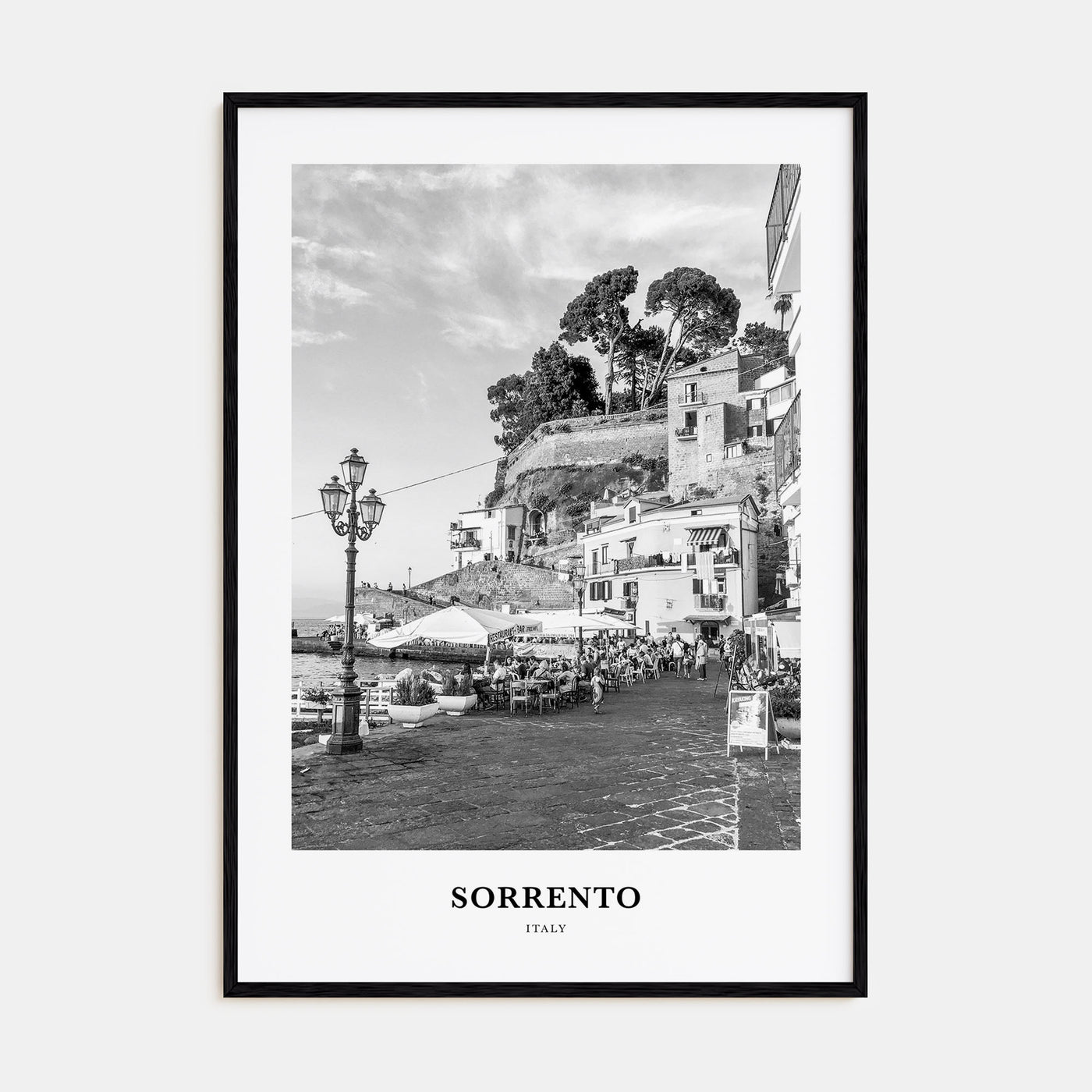 Sorrento, Italy Portrait B&W Poster
