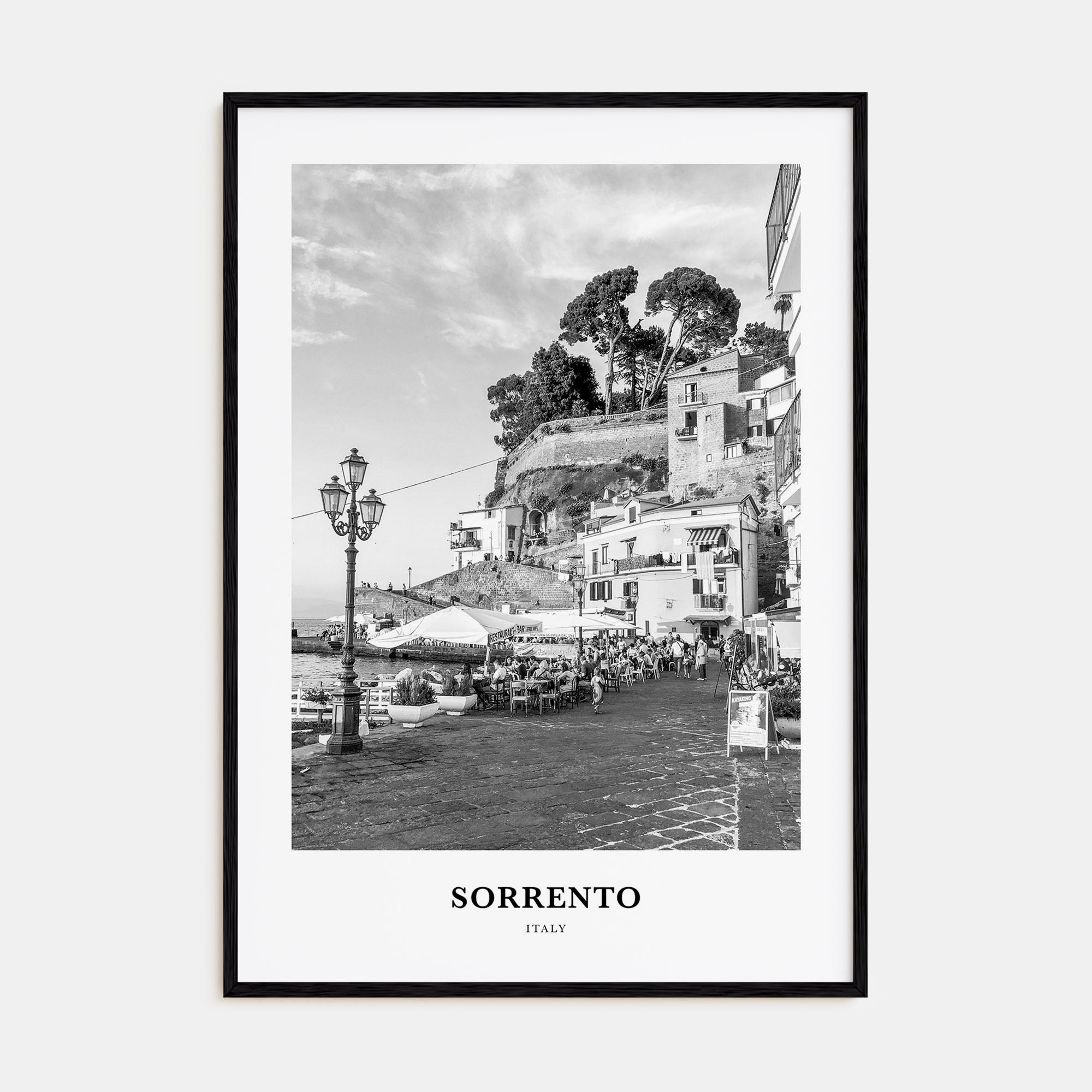 Sorrento, Italy Portrait B&W Poster