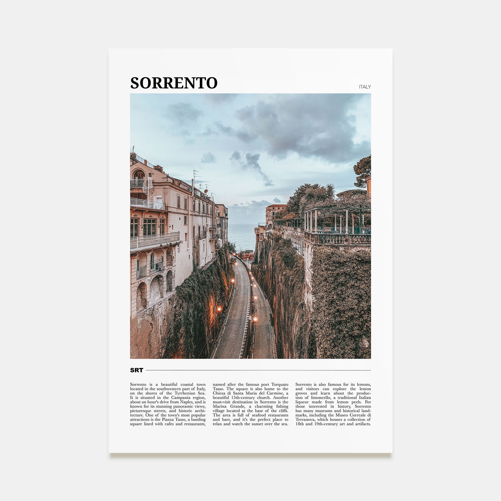 Sorrento, Italy Travel Color Poster