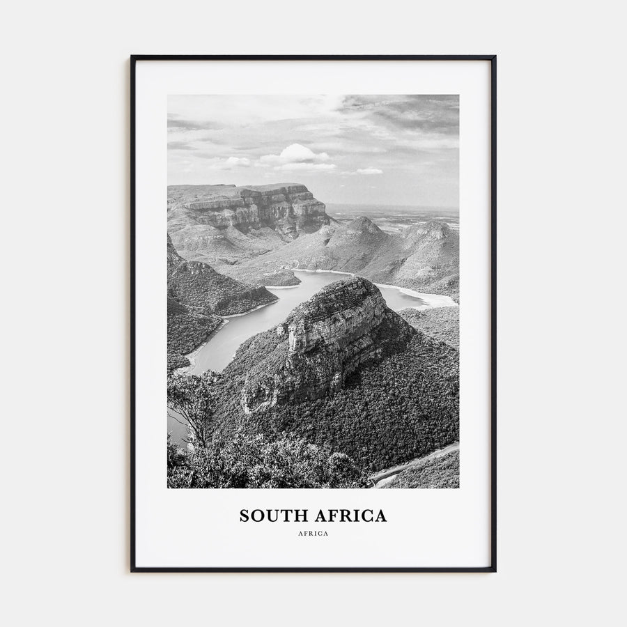 South Africa Portrait B&W Poster