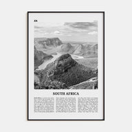 South Africa Travel B&W Poster