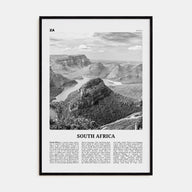 South Africa Travel B&W Poster