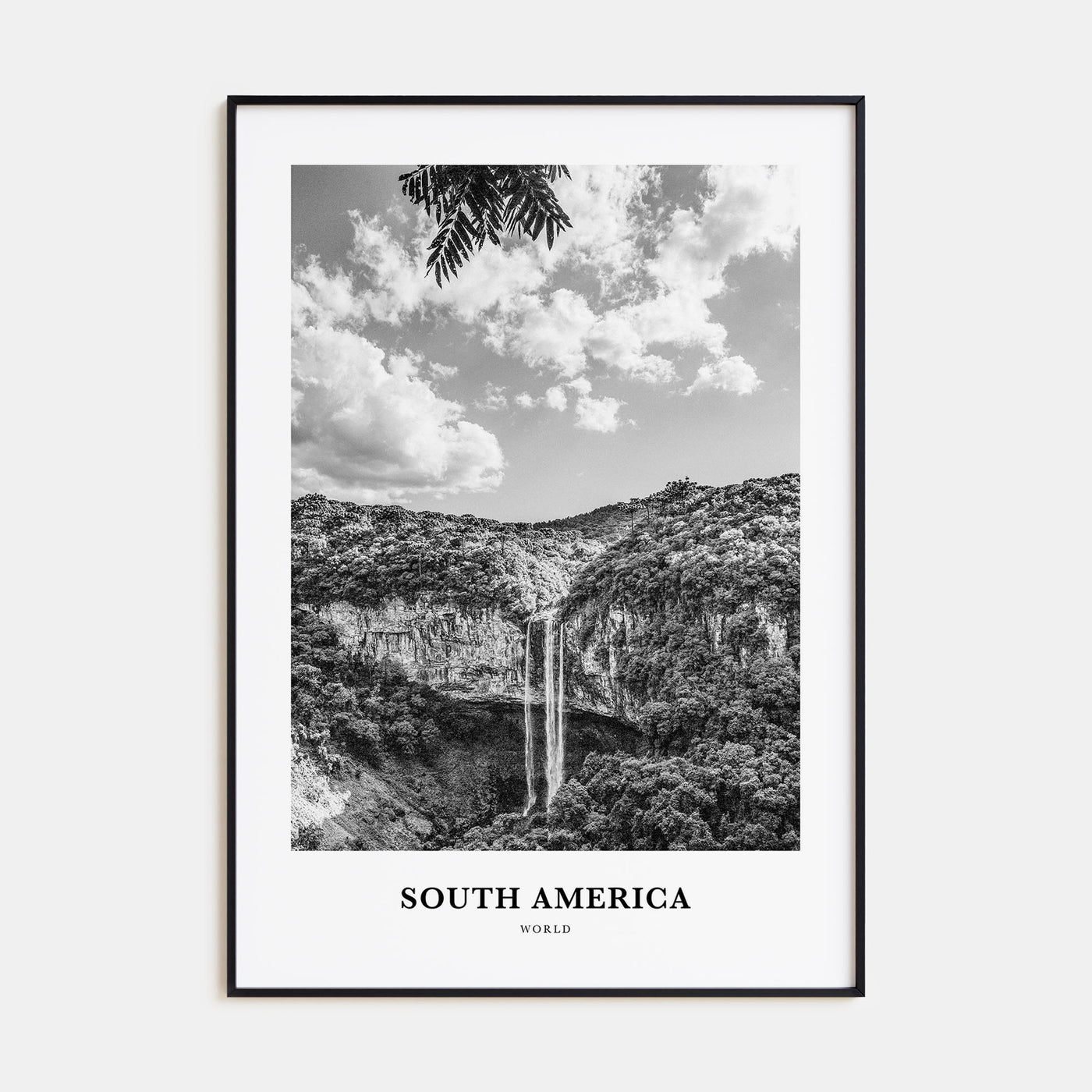 South America Portrait B&W Poster