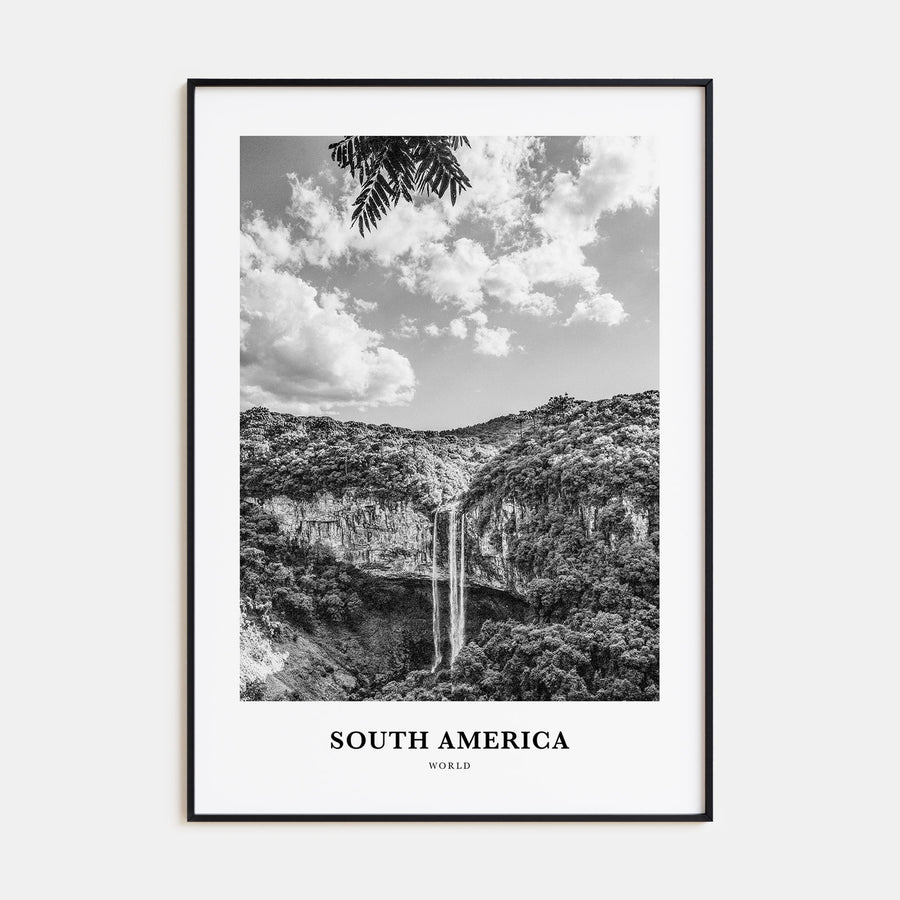 South America Portrait B&W Poster