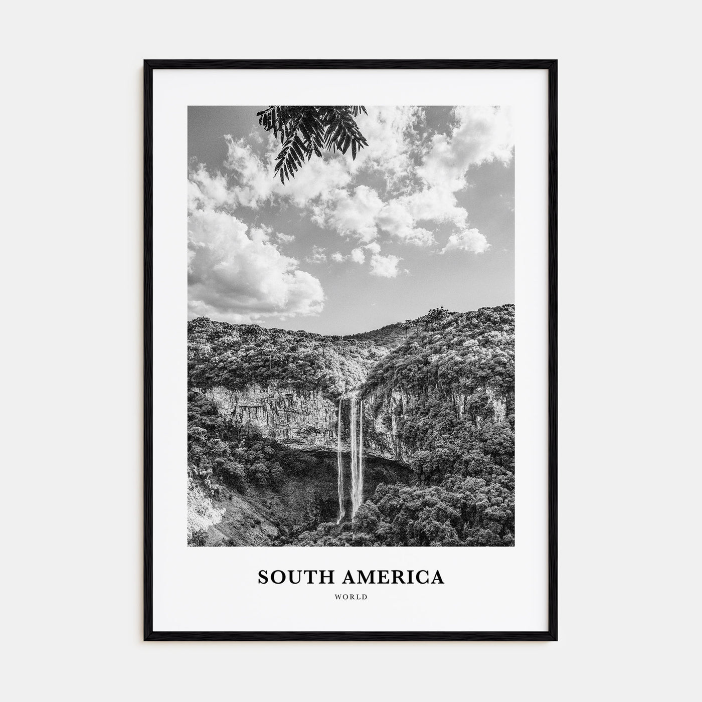 South America Portrait B&W Poster