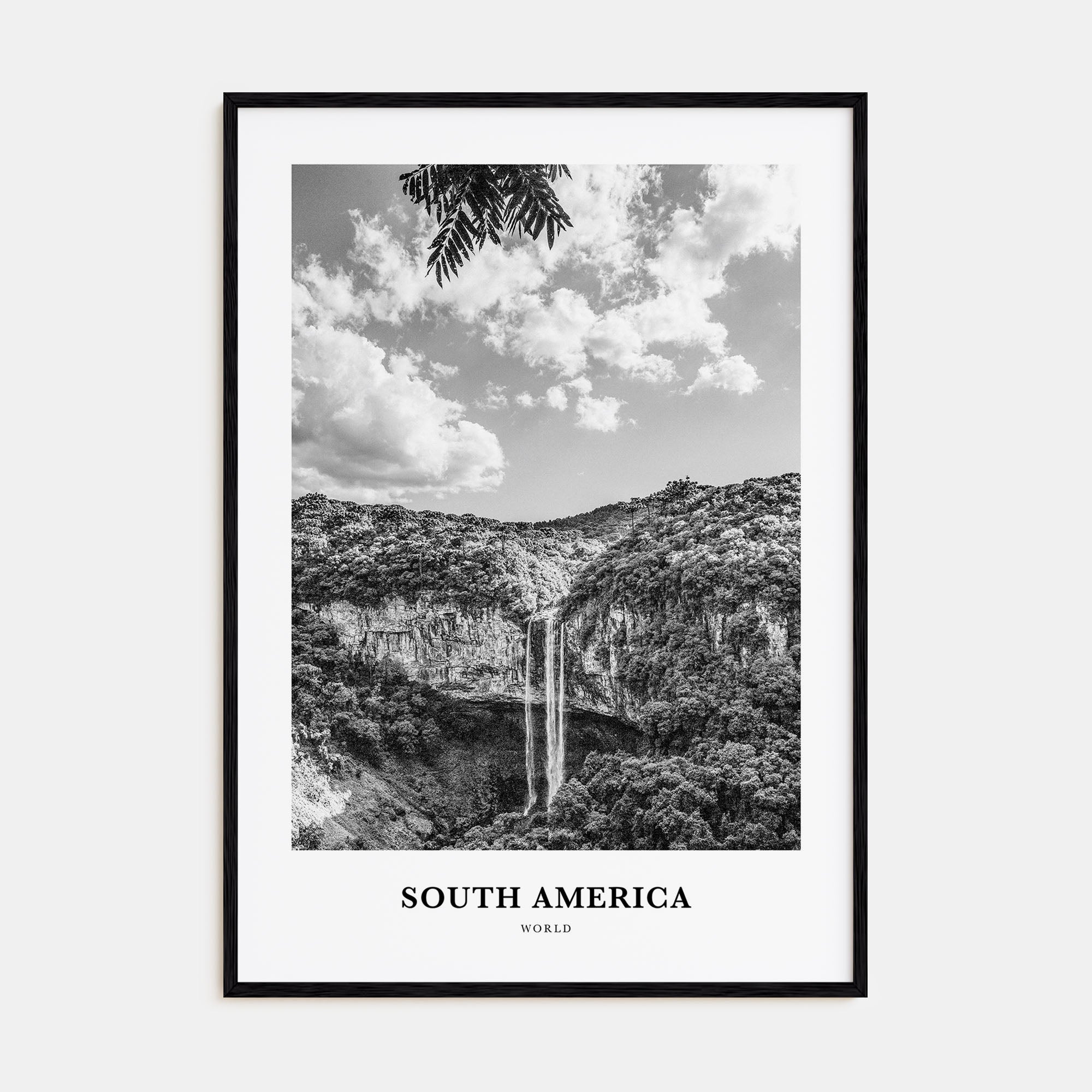 South America Portrait B&W Poster