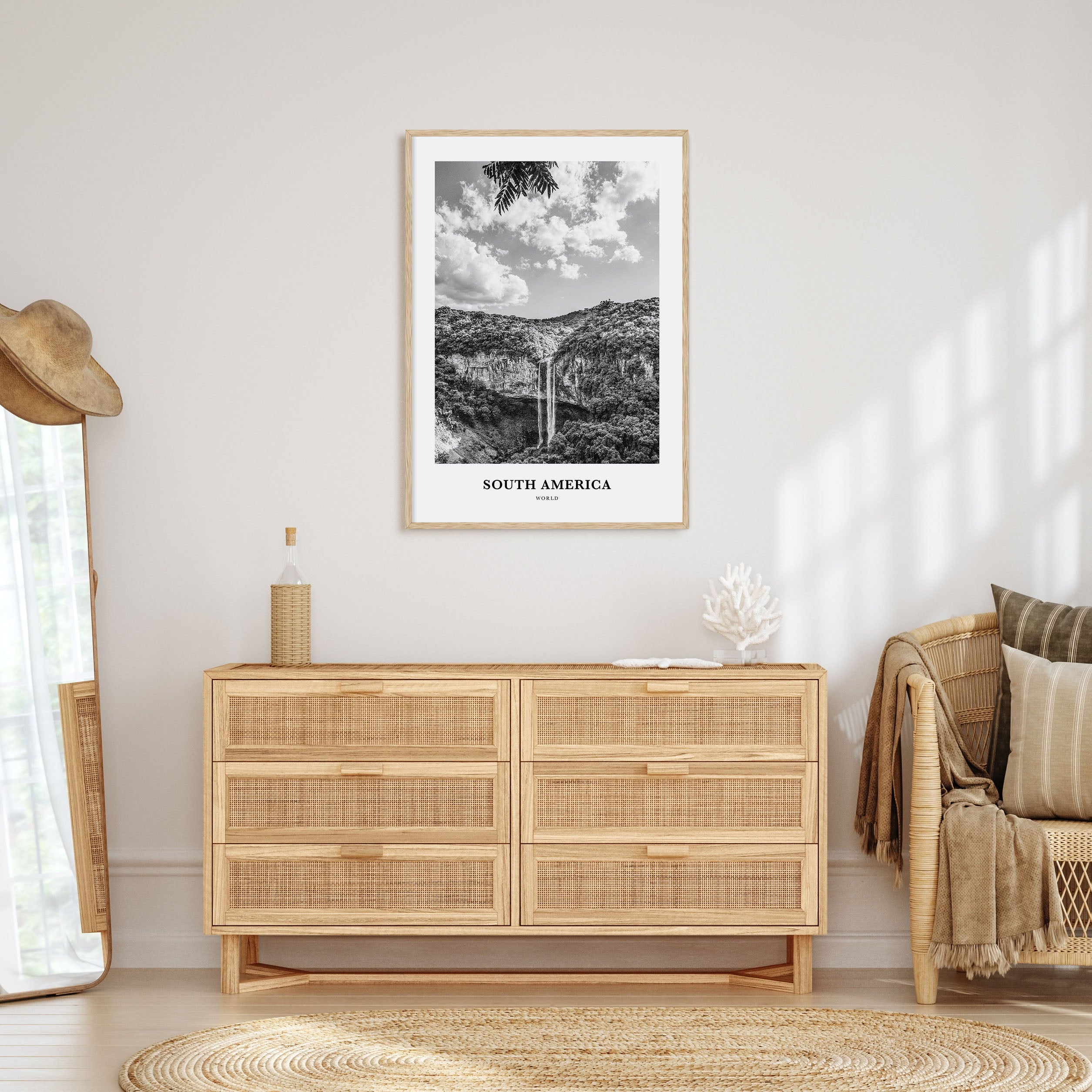 South America Portrait B&W Poster