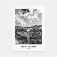 South America Portrait B&W Poster