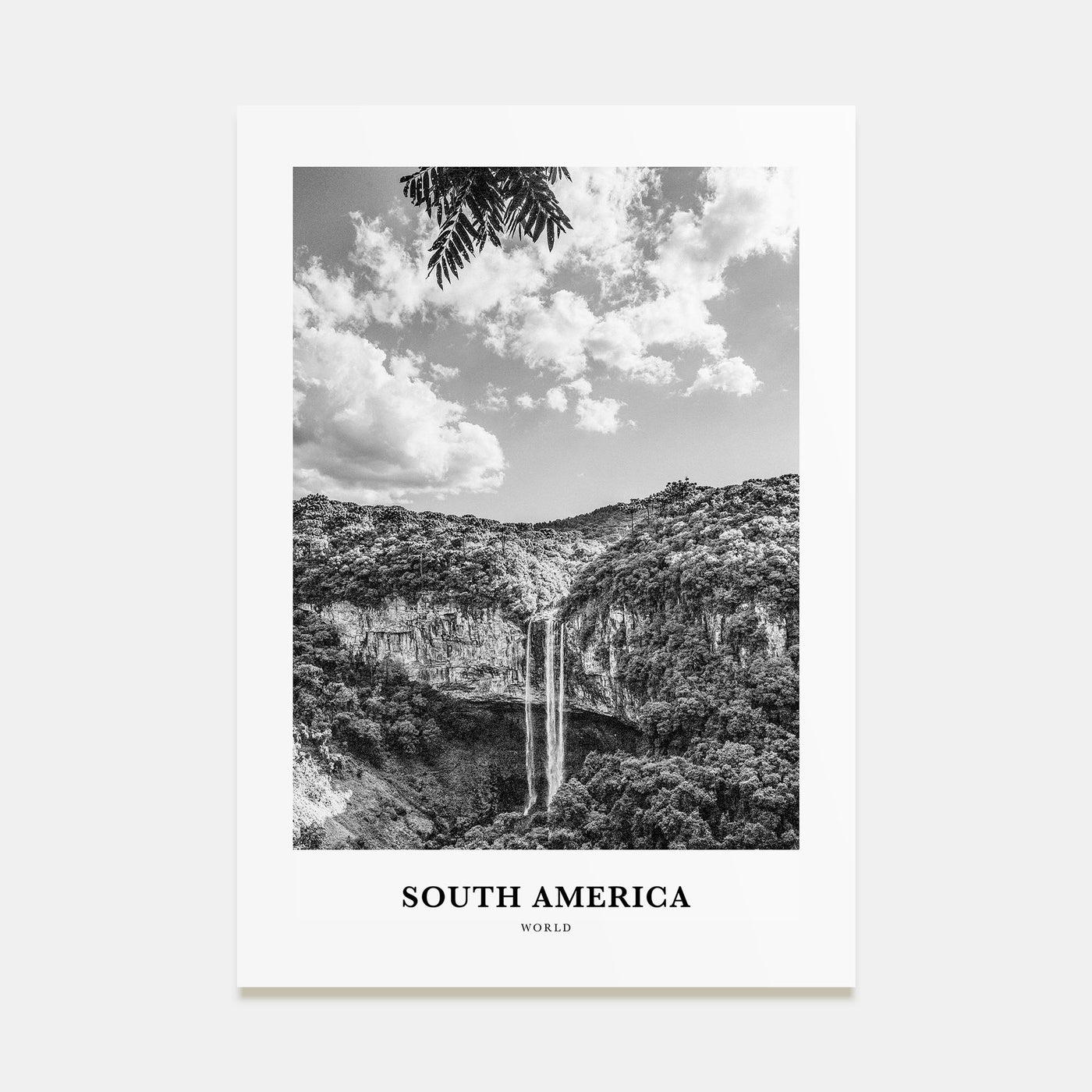 South America Portrait B&W Poster