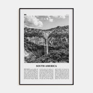 South America Travel B&W Poster