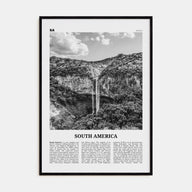 South America Travel B&W Poster