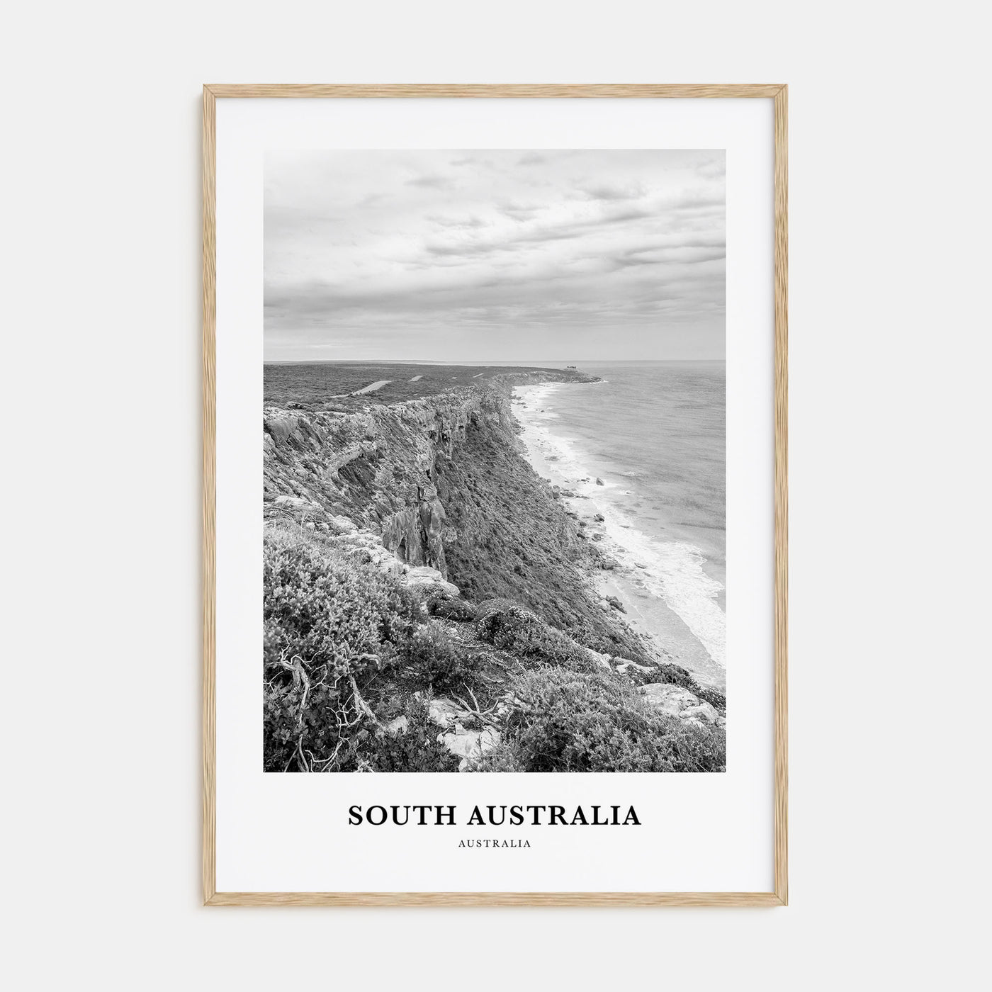 South Australia Portrait B&W Poster