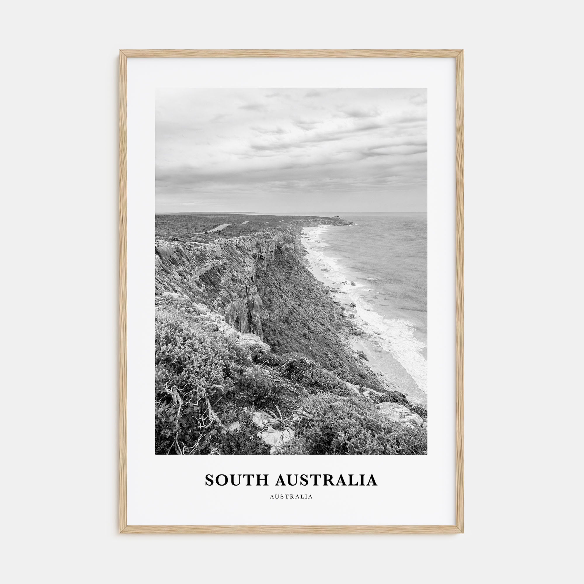 South Australia Portrait B&W Poster
