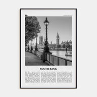 South Bank Travel B&W Poster