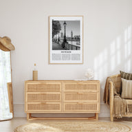 South Bank Travel B&W Poster